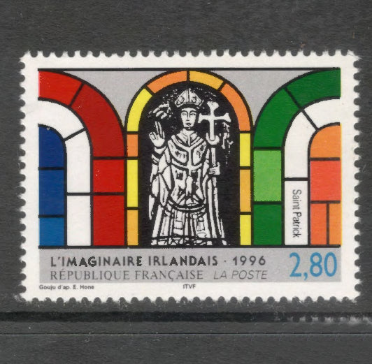 France 1996 2.80 Franc Irish Art Exhibition in France Multicoloured Stamp