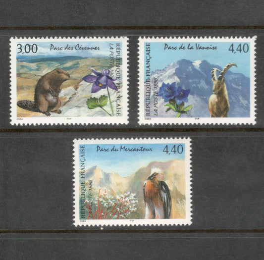 France 1996 National Parks Multicoloured Stamp Set