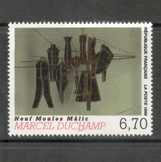 France 1998 6.70 Franc Marcel Duchamp - Painter Multicoloured Stamp