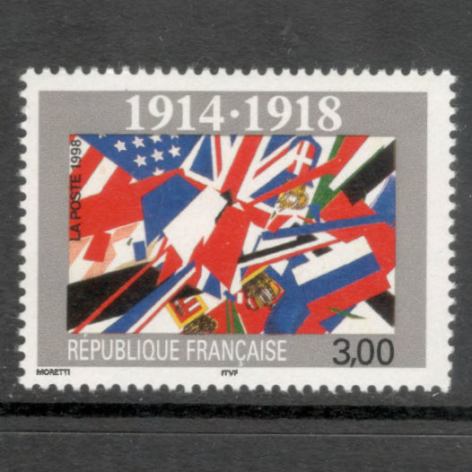 France 1998 3.00 Franc 80th Anniversary of the Armistice after World War I Multicoloured Stamp