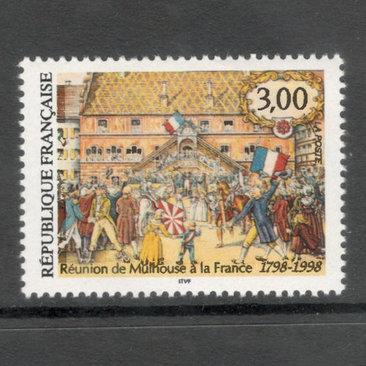 France 1998 3.00 Franc 200th Anniversary of Mulhouse Re-union with France Multicoloured Stamp Set