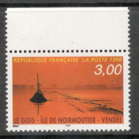 France 1998 3.00 Franc Le Gois - Ile de Noirmoutier - Vendee Tourism Multicoloured Stamp
