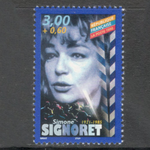 France 1998 3.00 Franc Heroes from French Movies Simone Signoret 1921-1985 Multicoloured Stamp