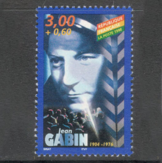 France 1998 3.00 Franc Heroes from French Movies Jean Gabin 1904-1976 Multicoloured Stamp