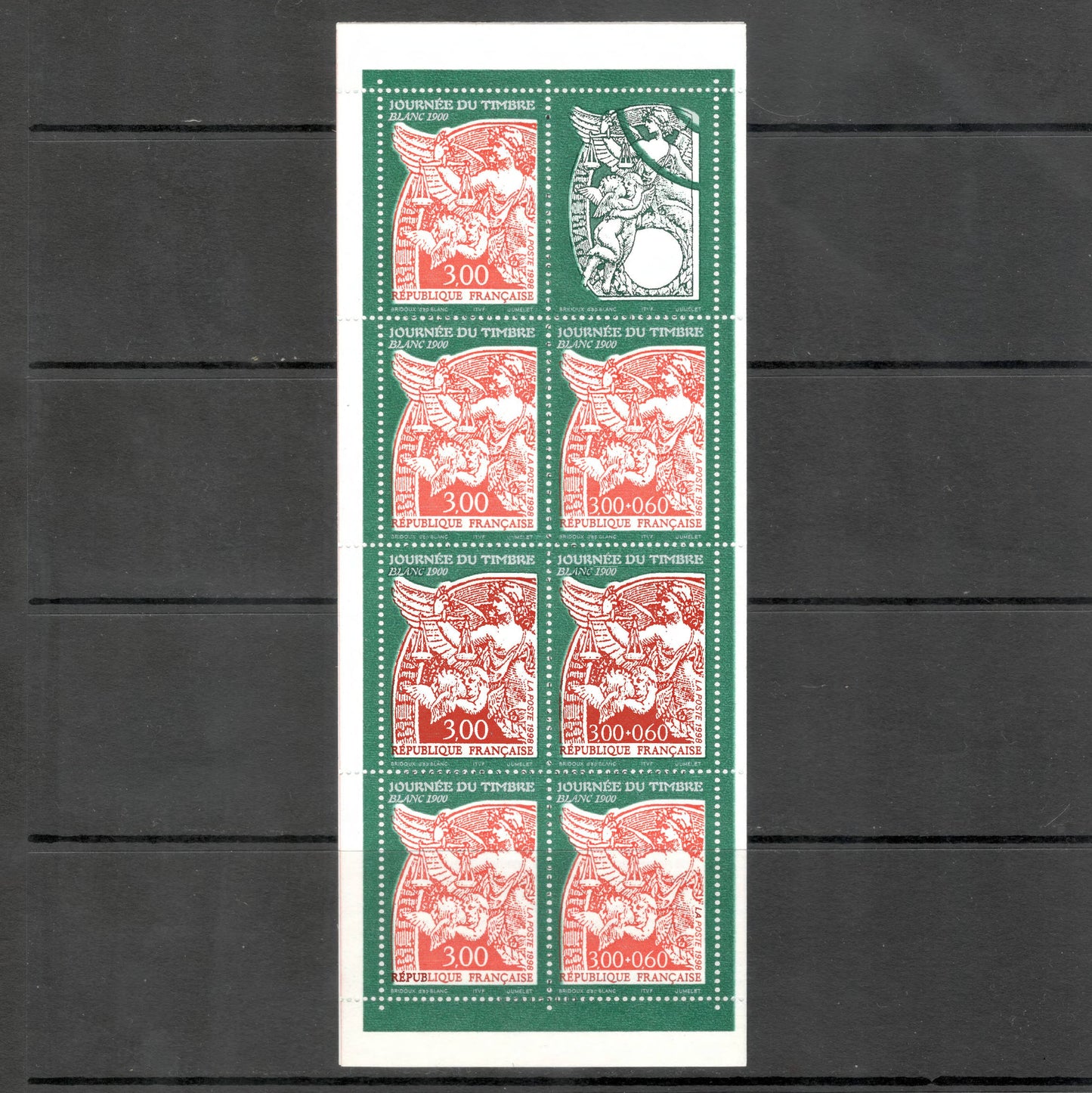 France 1998 3.00 Franc The Day of Stamps Multicoloured Stamp Booklet