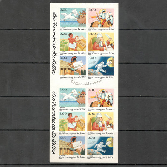 France 1998 3.00 Franc Postal Communication Through Times - Self-Adhesive Multicoloured Stamp Booklet