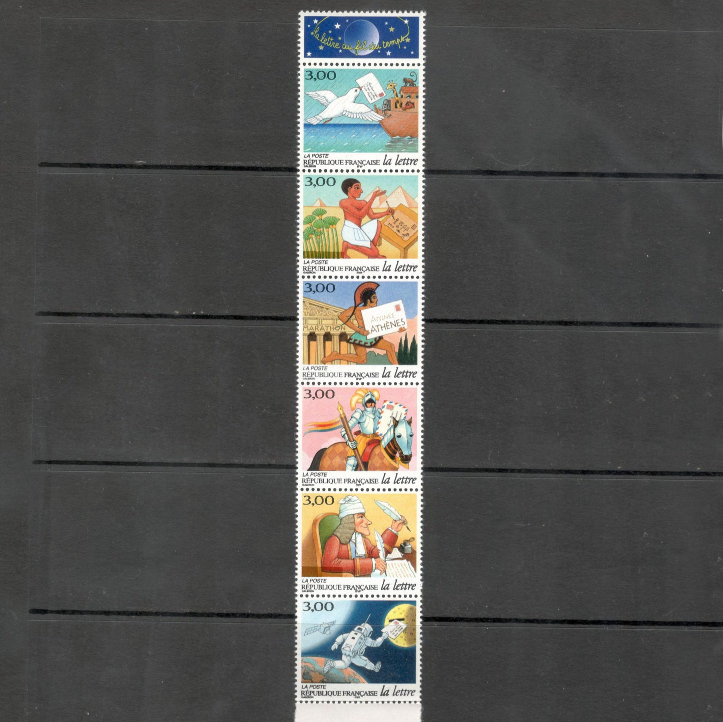 France 1998 3.00 Franc Postal Communication Through Times Multicoloured Stamp Strip