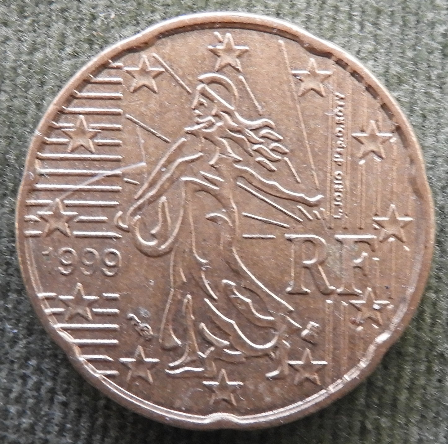 French 1999 20 Euro Cent Coin