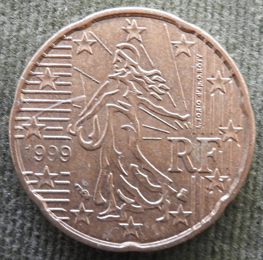 French 1999 20 Euro Cent Coin