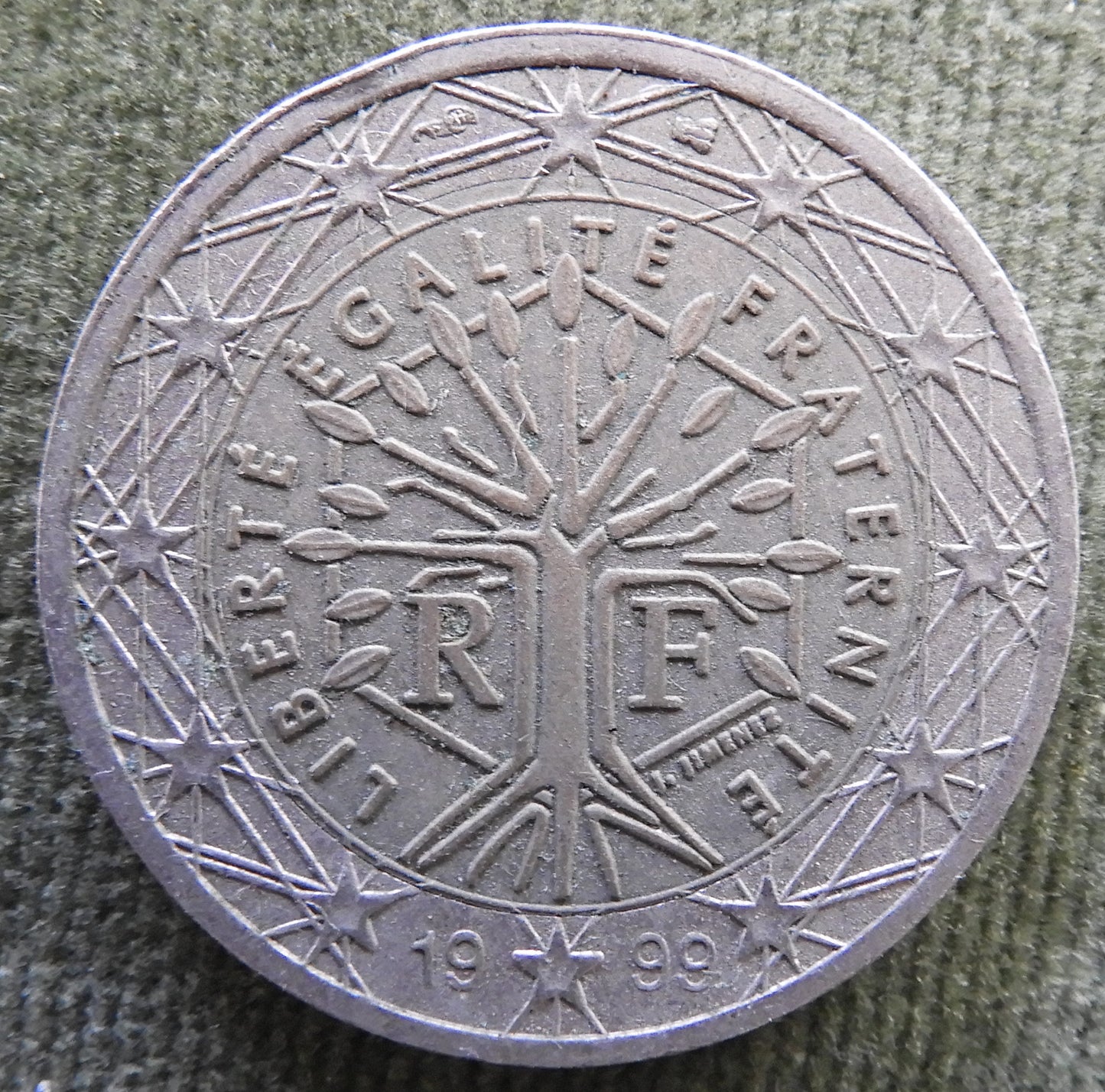 French 1999 2 Euro Tree Of Life Coin - Circulated