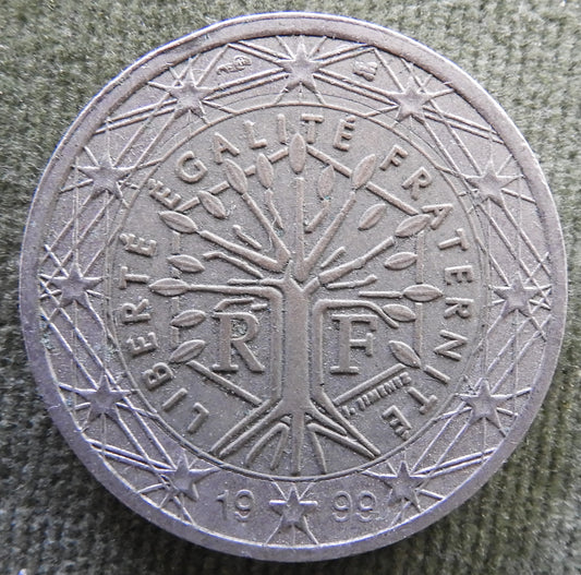 French 1999 2 Euro Tree Of Life Coin - Circulated