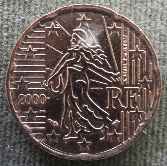 French 2000 20 Euro Cent Coin