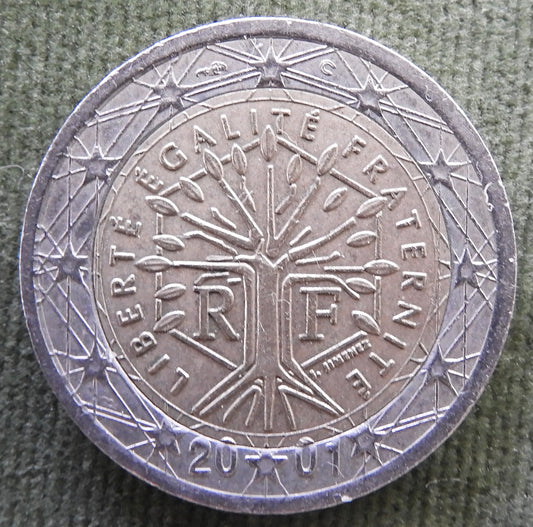 French 2001 2 Euro Tree Of Life Coin - Circulated