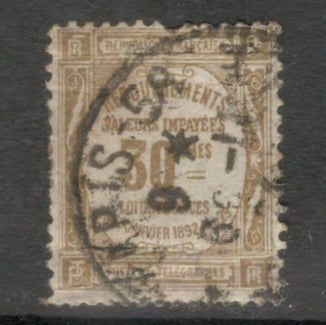 France 1908 -1910 Postal Order Stamps - Inscription "RECOUVREMENTS" Olive Brown Stamp