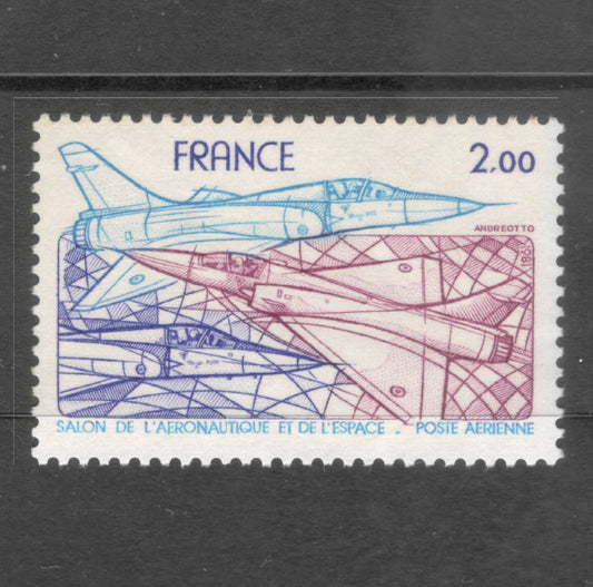 France 1981 2.00 Franc 34th Anniversary of the International Aeronautics and Space Exhibition Stamp