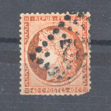 France 1870 Bordeaux - Ceres 40 Centimes Orange Stamp - Perforated