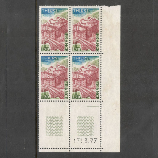 France 1976 1.70 Thiers Tourist Publicity Multicoloured Stamp Block