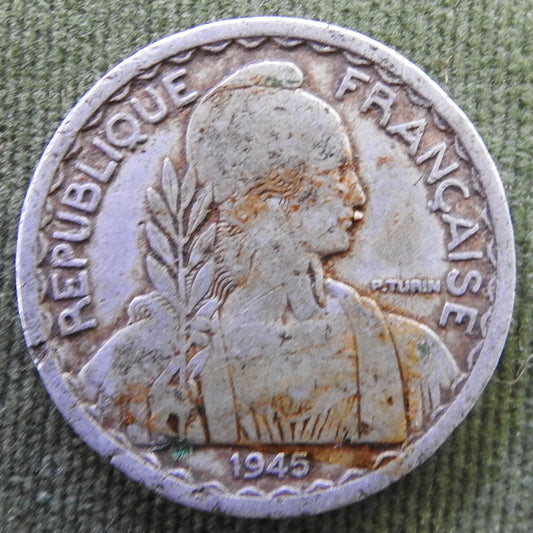 French 1945 20 Centimes Coin - Circulated