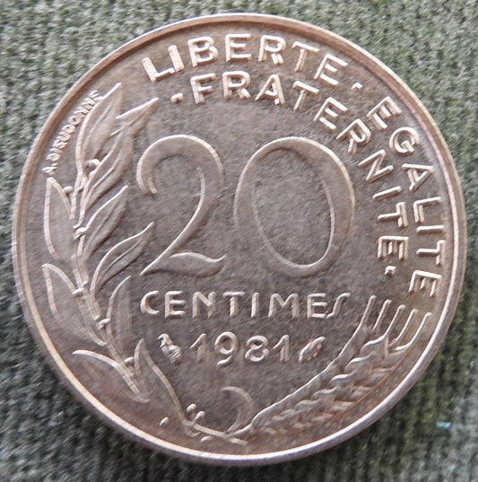 French 1981 20 Centimes Coin - Circulated