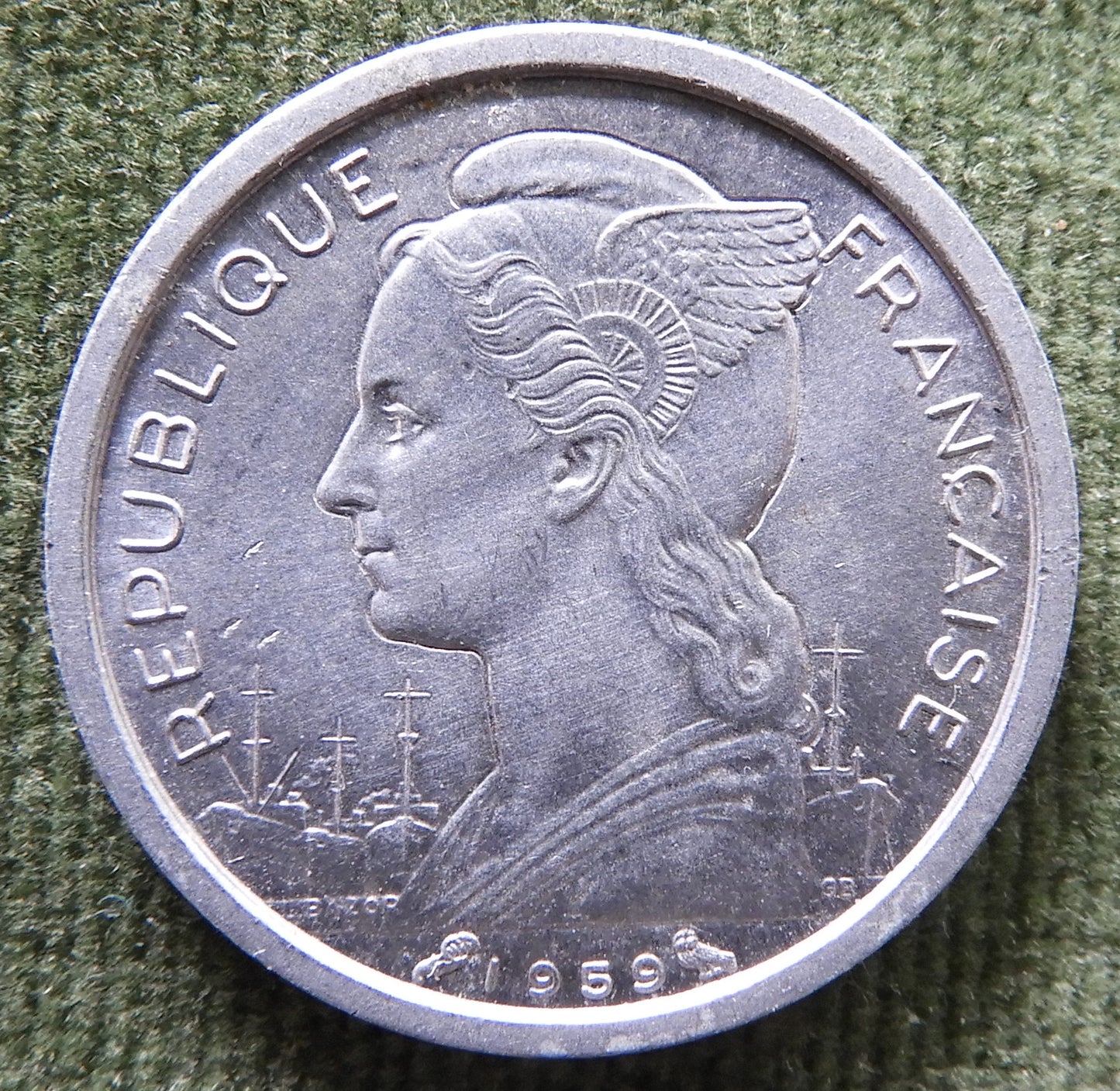 French Somalia 1959 1 Franc Cote Francaise Des Somalis Coin - Circulated