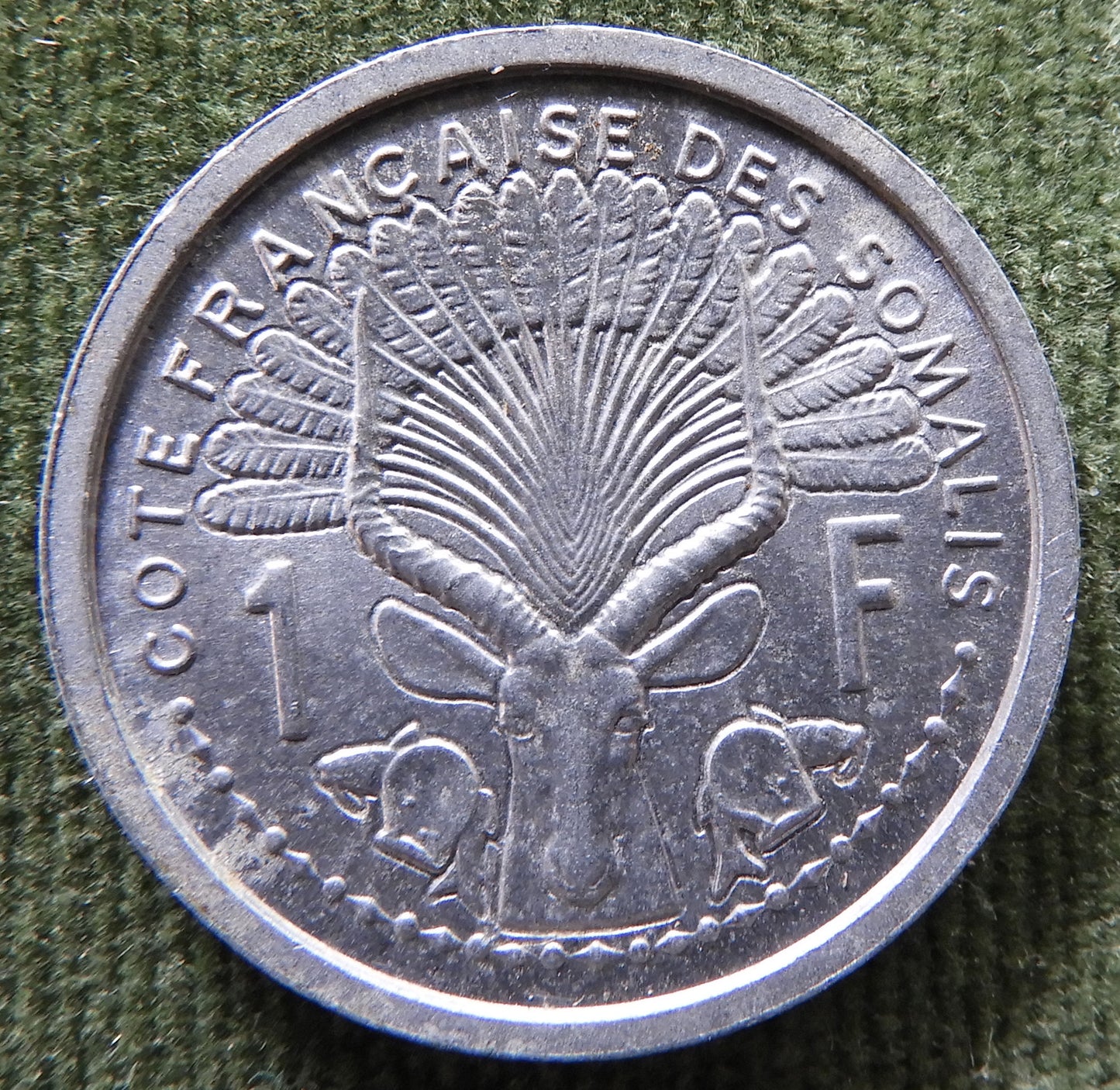 French Somalia 1959 1 Franc Cote Francaise Des Somalis Coin - Circulated