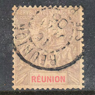 French Colonies Reunion Stamp - Cancelled 1905