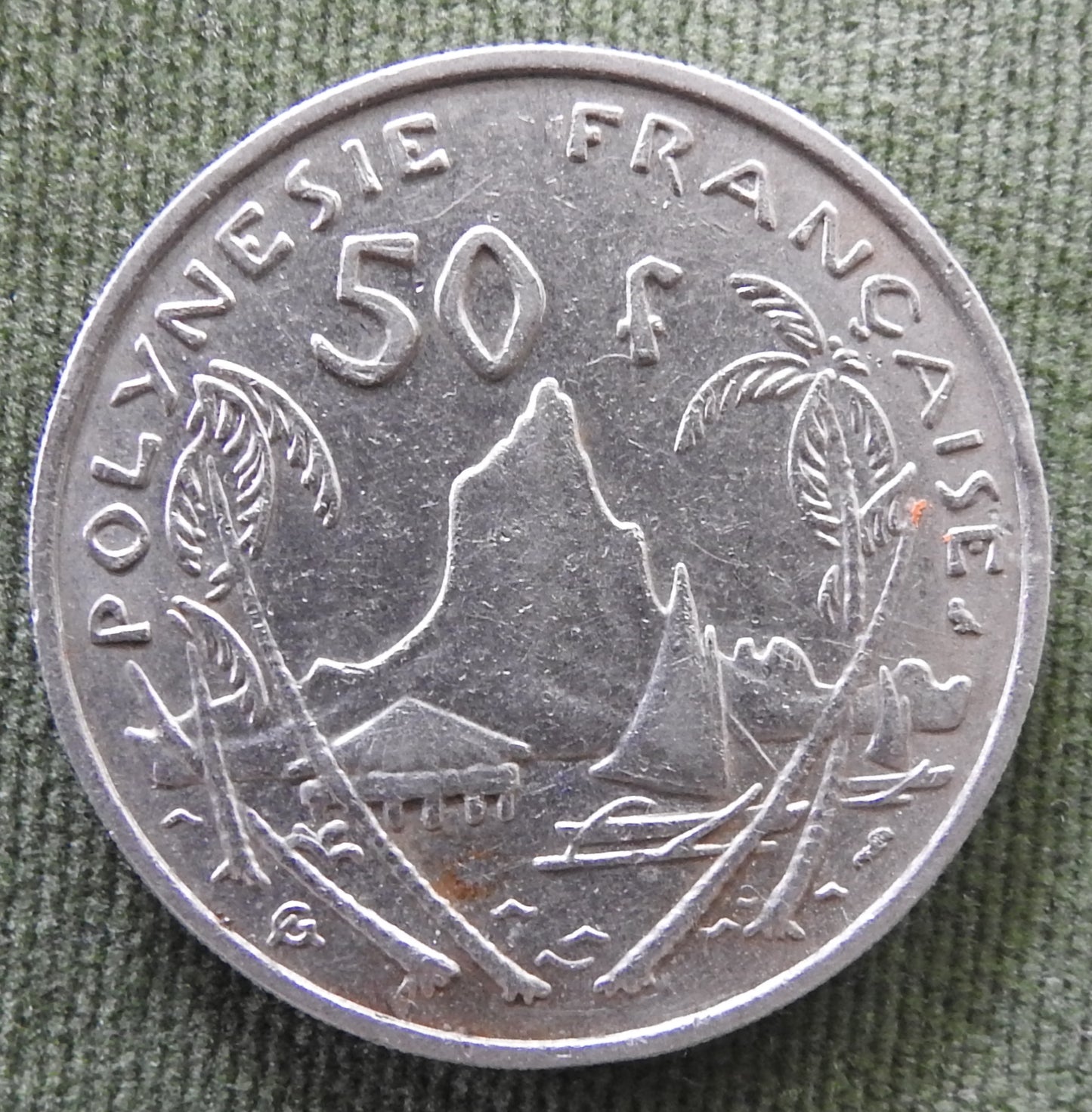 French Polynesie 1967 50 Franc Coin