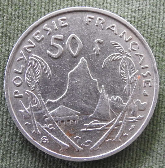French Polynesie 1967 50 Franc Coin