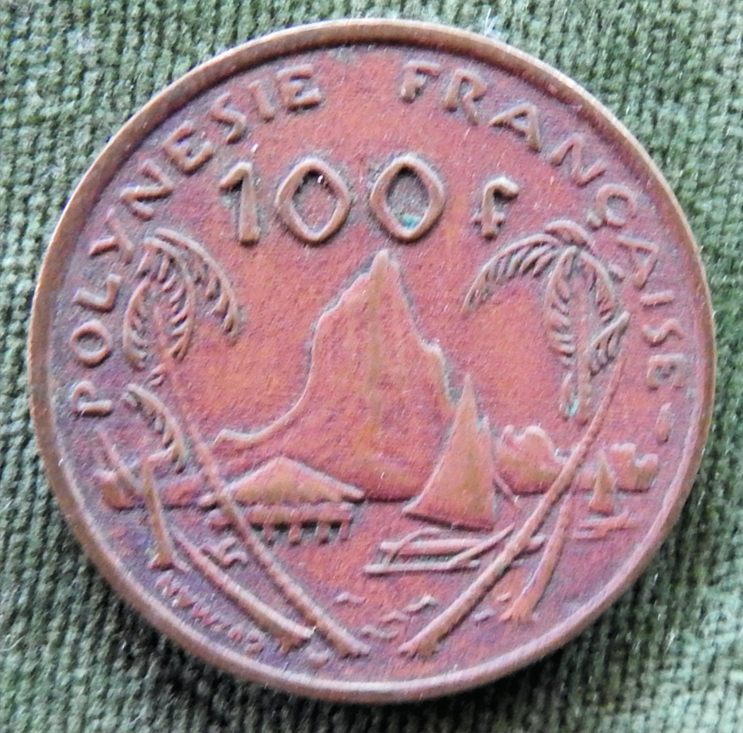 French Polynesie 1976 100 Franc Coin