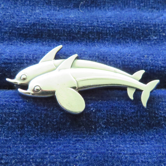 Georg Jensen 317 Dolphin Brooch Sterling Silver 925