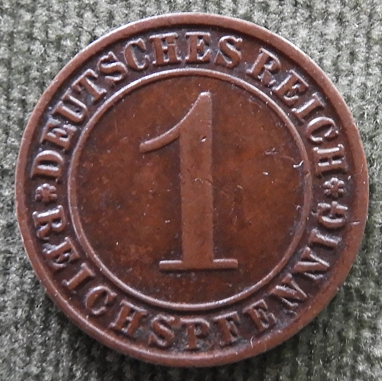 Germany 1924 J 1 Pfennig Coin - Circulated