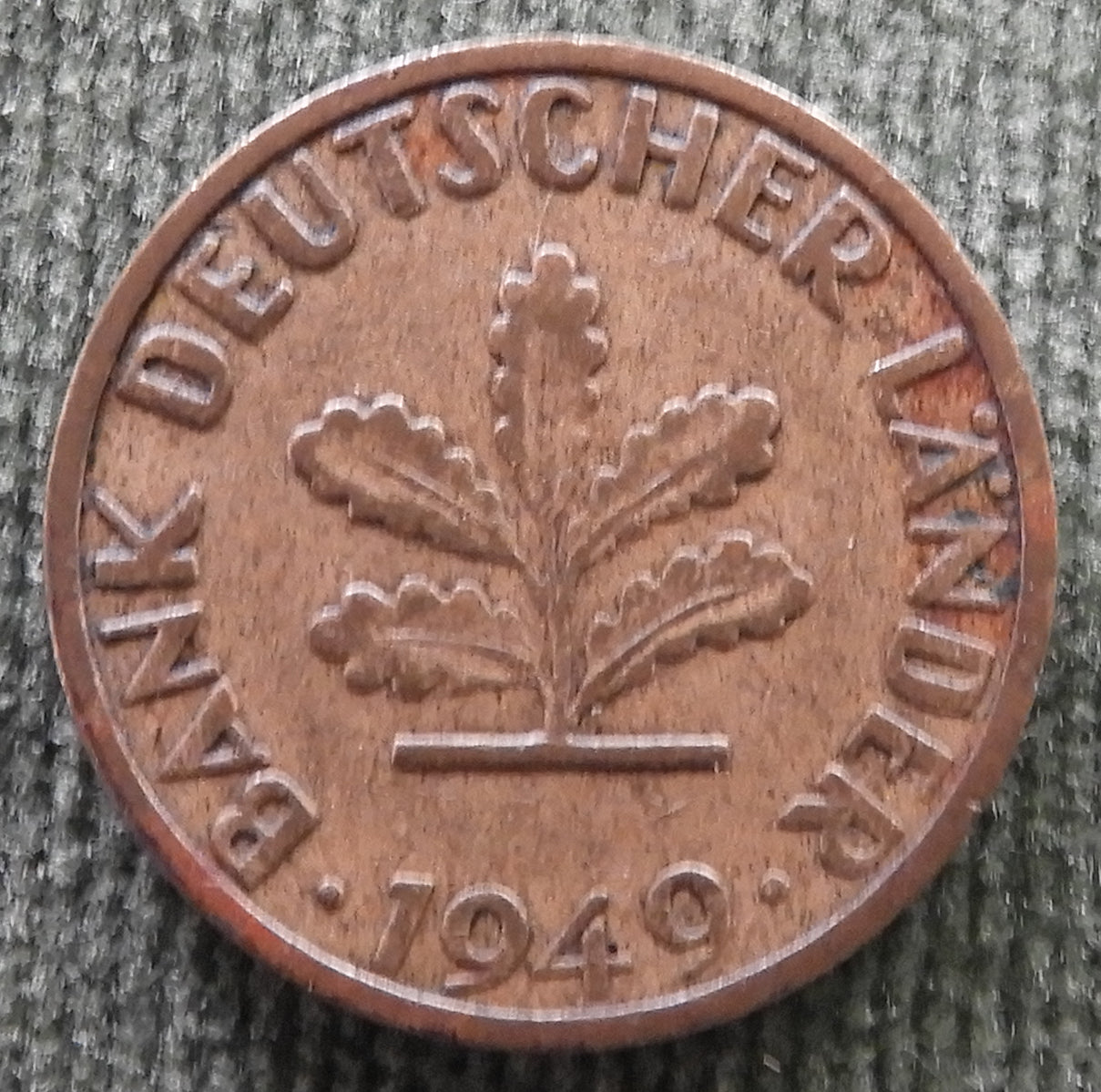 Germany 1949 F 5 Pfennig Coin - Circulated