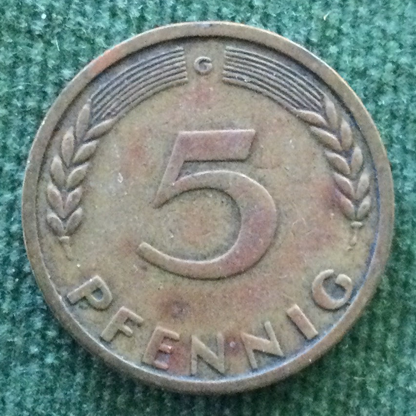 Germany 1950 G 5 Pfennig Coin