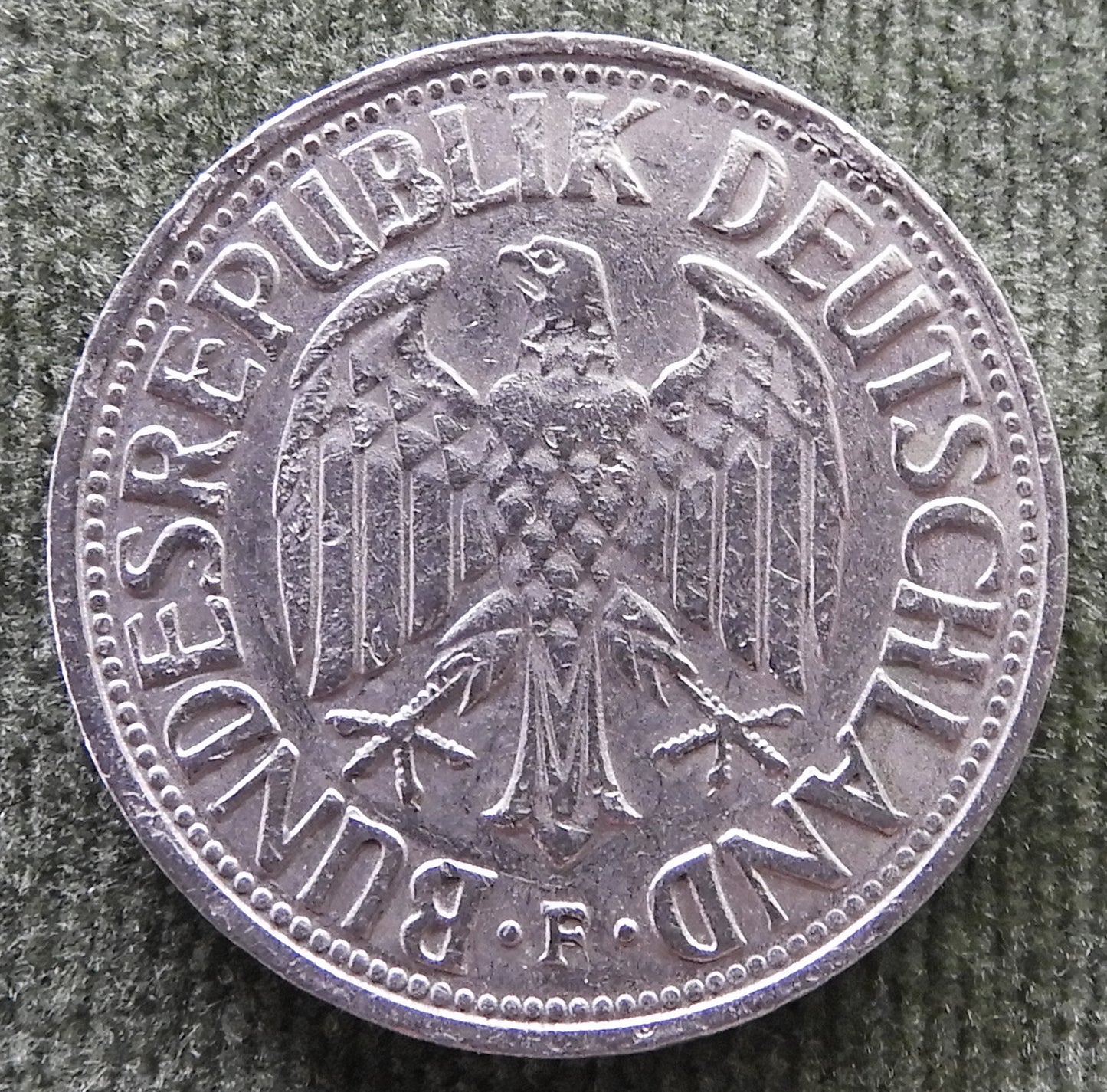 Germany 1962 F 1 Deutsche Mark Coin Stuttgart - Circulated