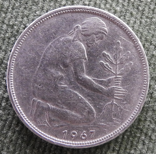 Germany 1967 G 50 Pfennig Coin - Circulated