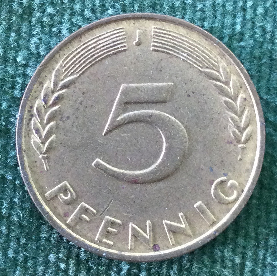 Germany 1971 J 5 Pfennig Coin