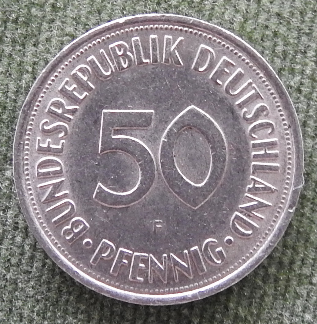 Germany 1972 F 50 Pfennig Coin - Circulated