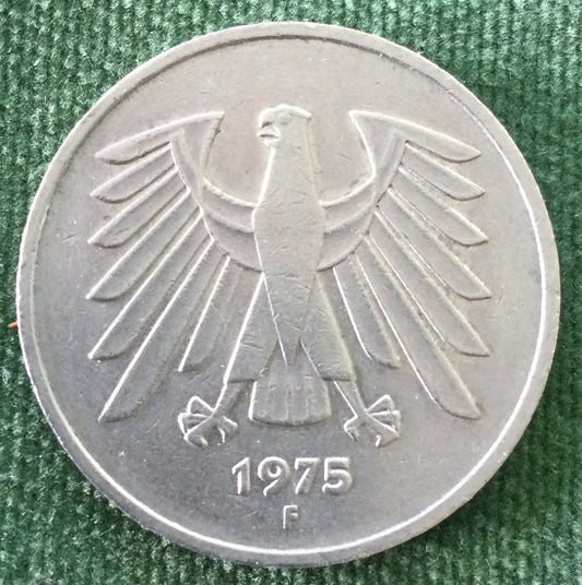 Germany 1975 F 5 Deutsche Mark Coin