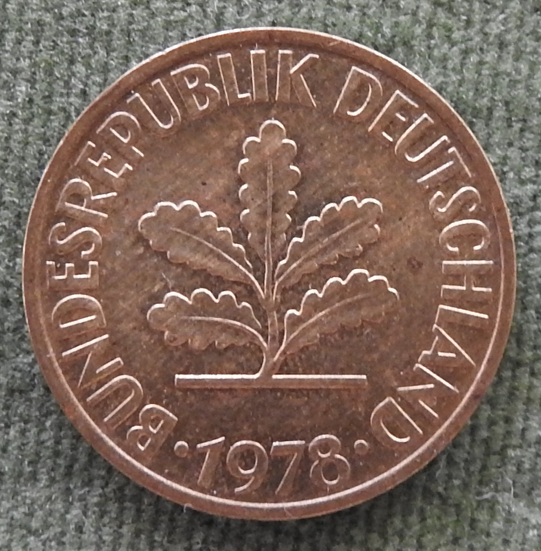 Germany 1978 F 10 Pfennig Coin