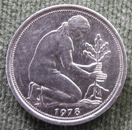 Germany 1978 F 50 Pfennig Coin - Circulated