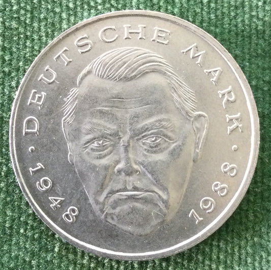 Germany 1989 F 2 Deutsche Mark Coin