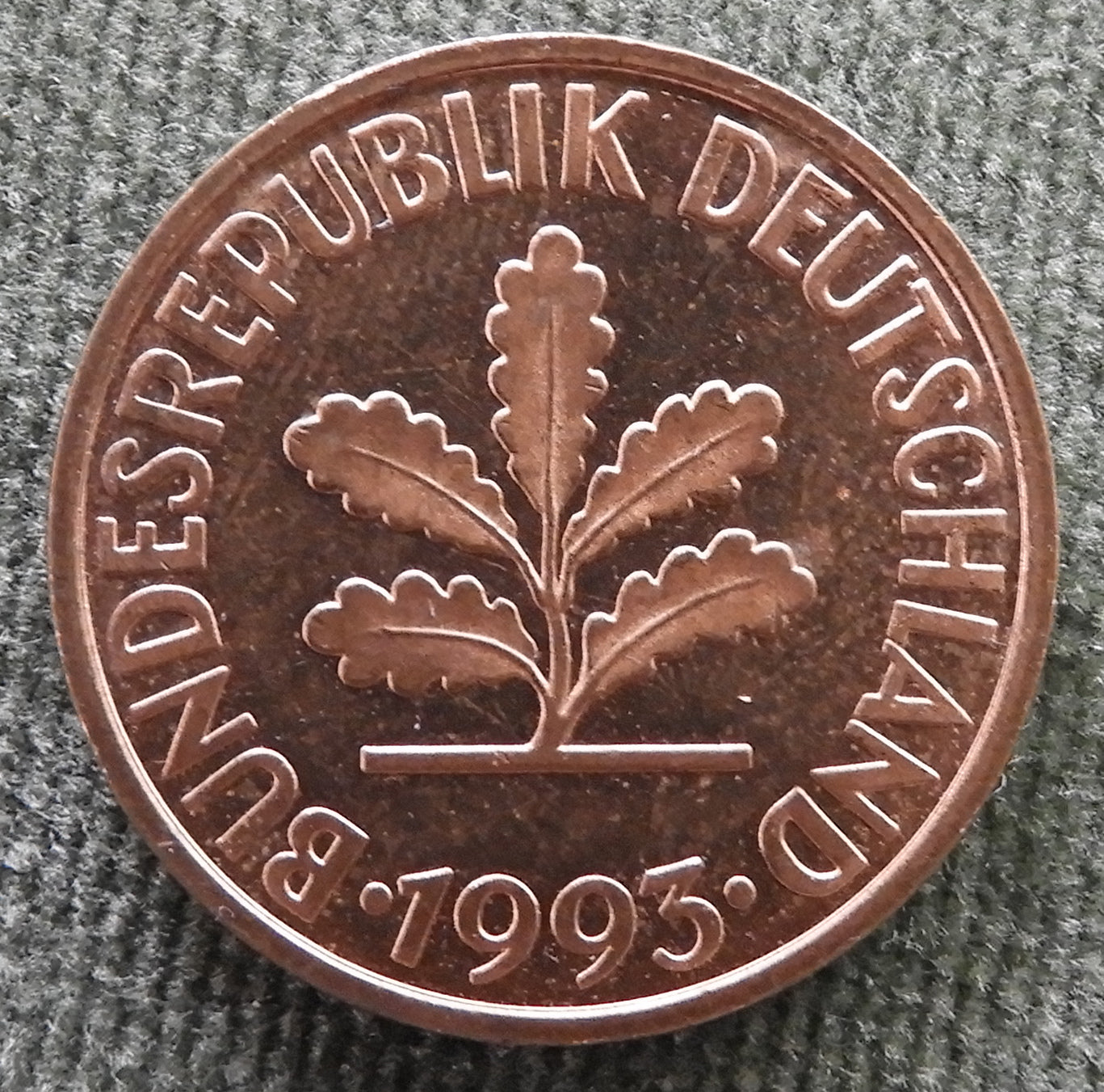 Germany 1993 J 10 Pfennig Coin Hamburg - Circulated