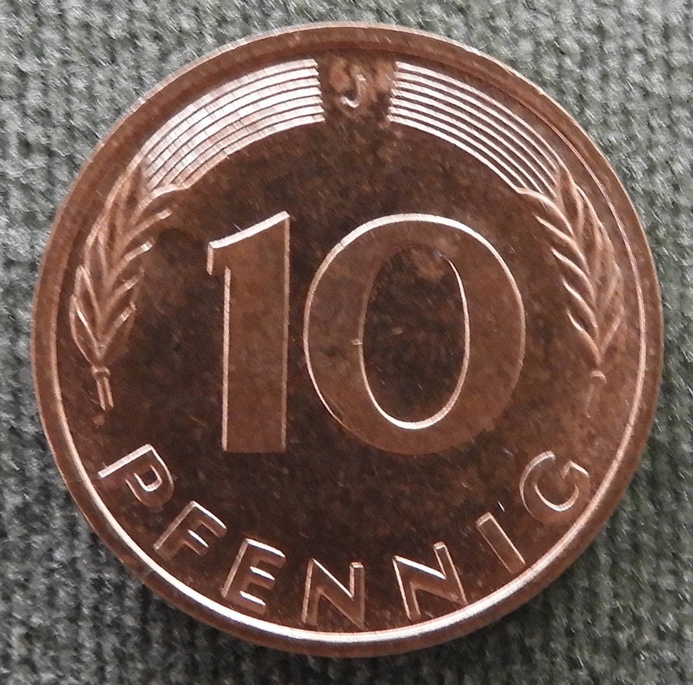 Germany 1993 J 10 Pfennig Coin Hamburg - Circulated