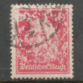 German Empire 1926 10 Pfennig Carmine Famous Germans Frederick the Great Stamp - Perfin: 14.0