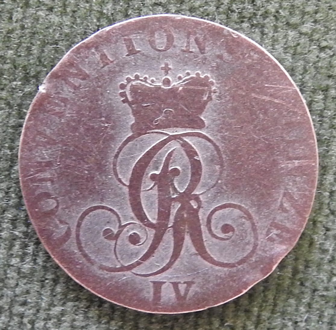Kingdom of Hannover 1827 B 1/24 Thaler Coin King George IV