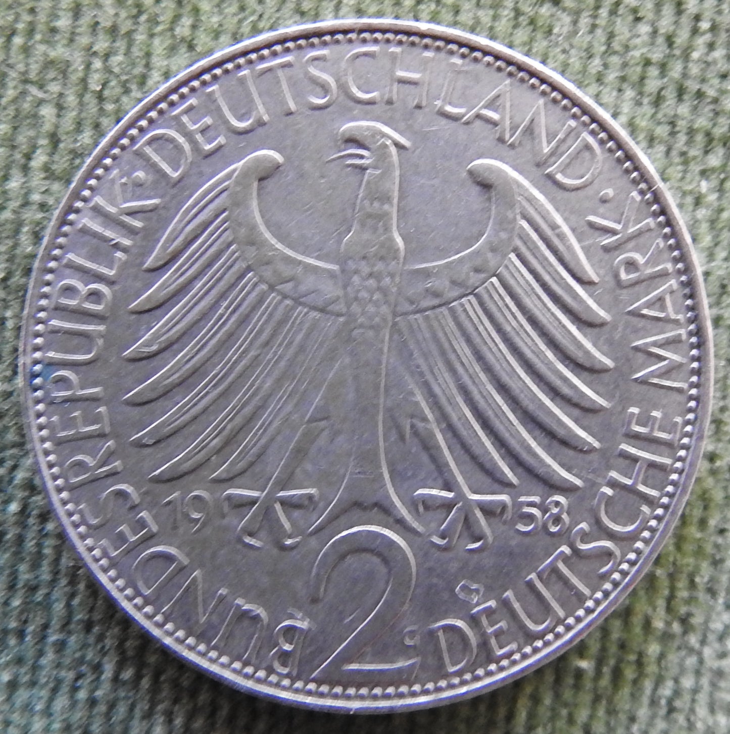 Germany 1958 G 2 Deutsche Mark Max Planck Coin - Circulated