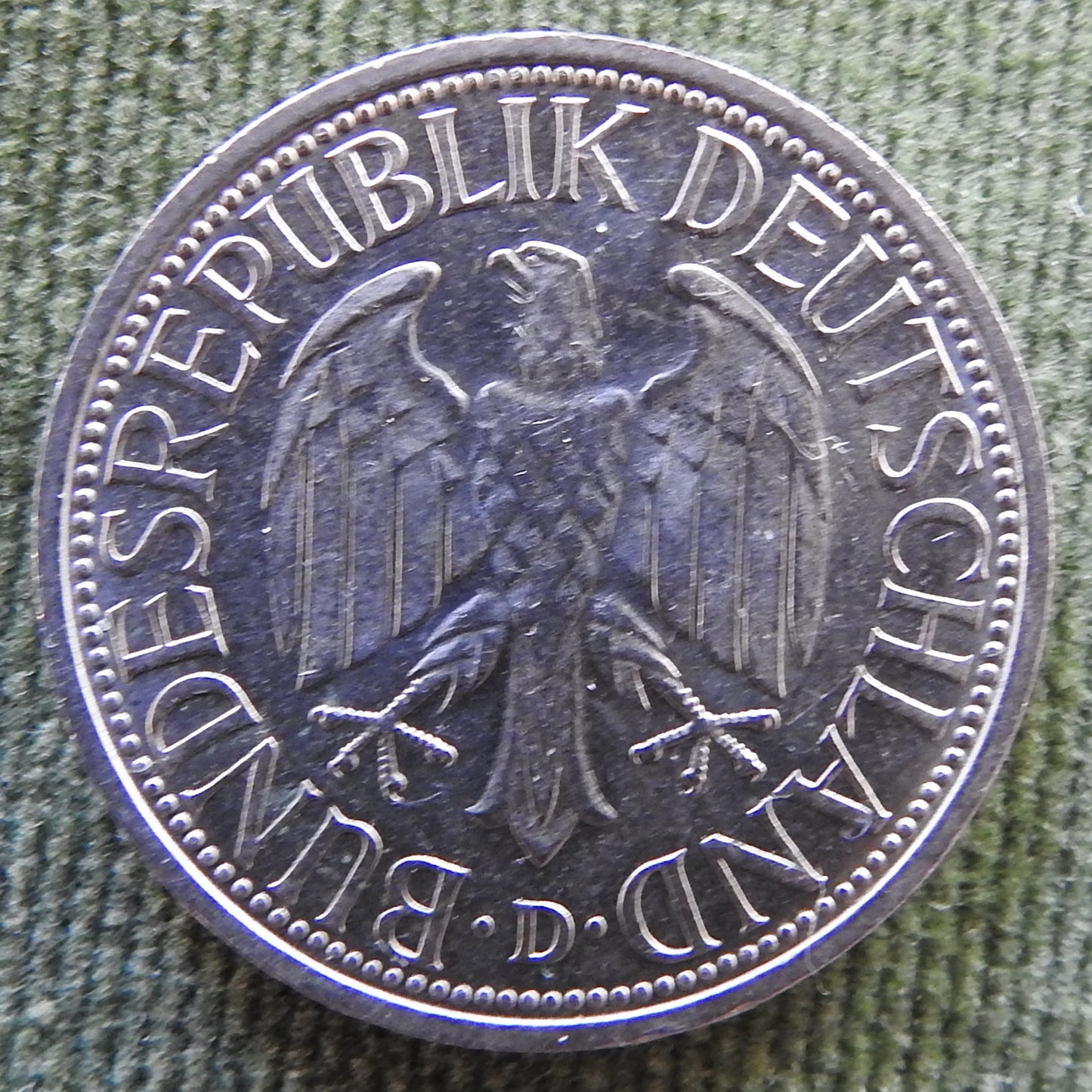 Germany 1974 D 1 Deutsche Mark Coin - Circulated