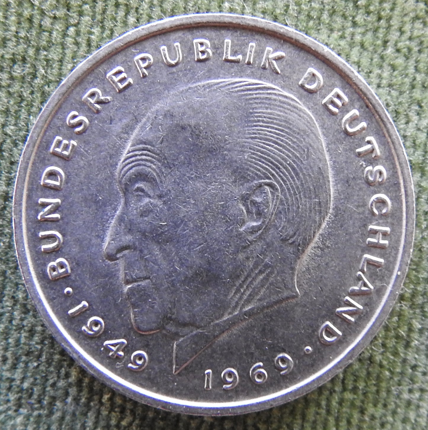 Germany 1975 G 2 Deutsche Mark Konrad Adenauer Coin - Circulated