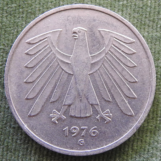 Germany 1976 G 5 Deutsche Mark Coin - Circulated