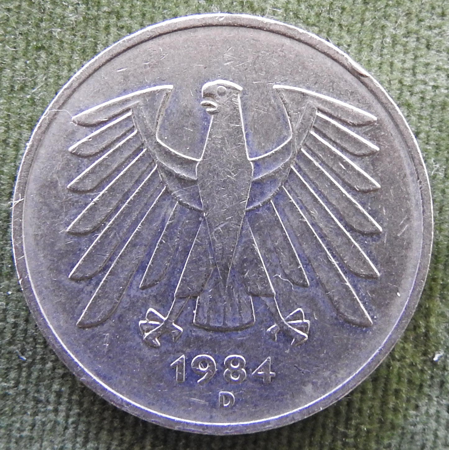 Germany 1984 D 5 Deutsche Mark Coin - Circulated